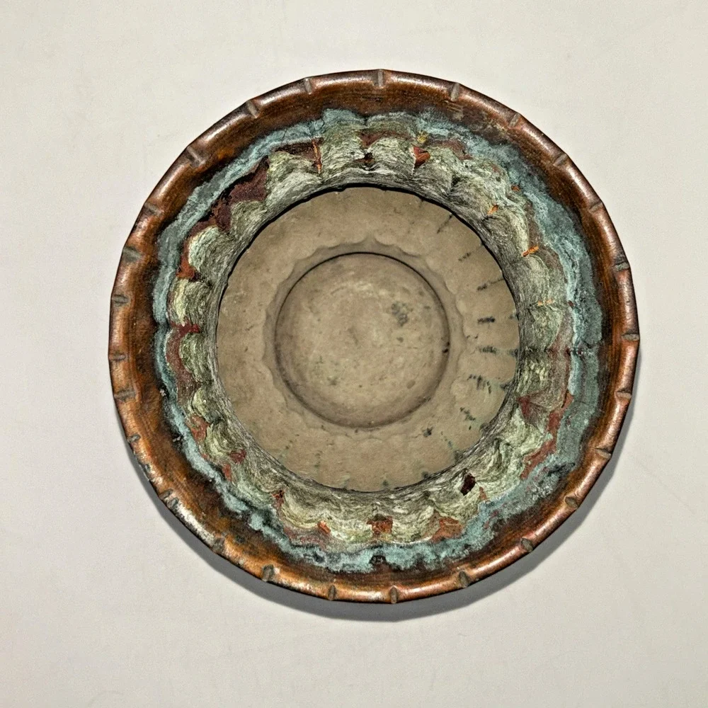 Antique Middle Eastern Egyptian Solid Copper Vase